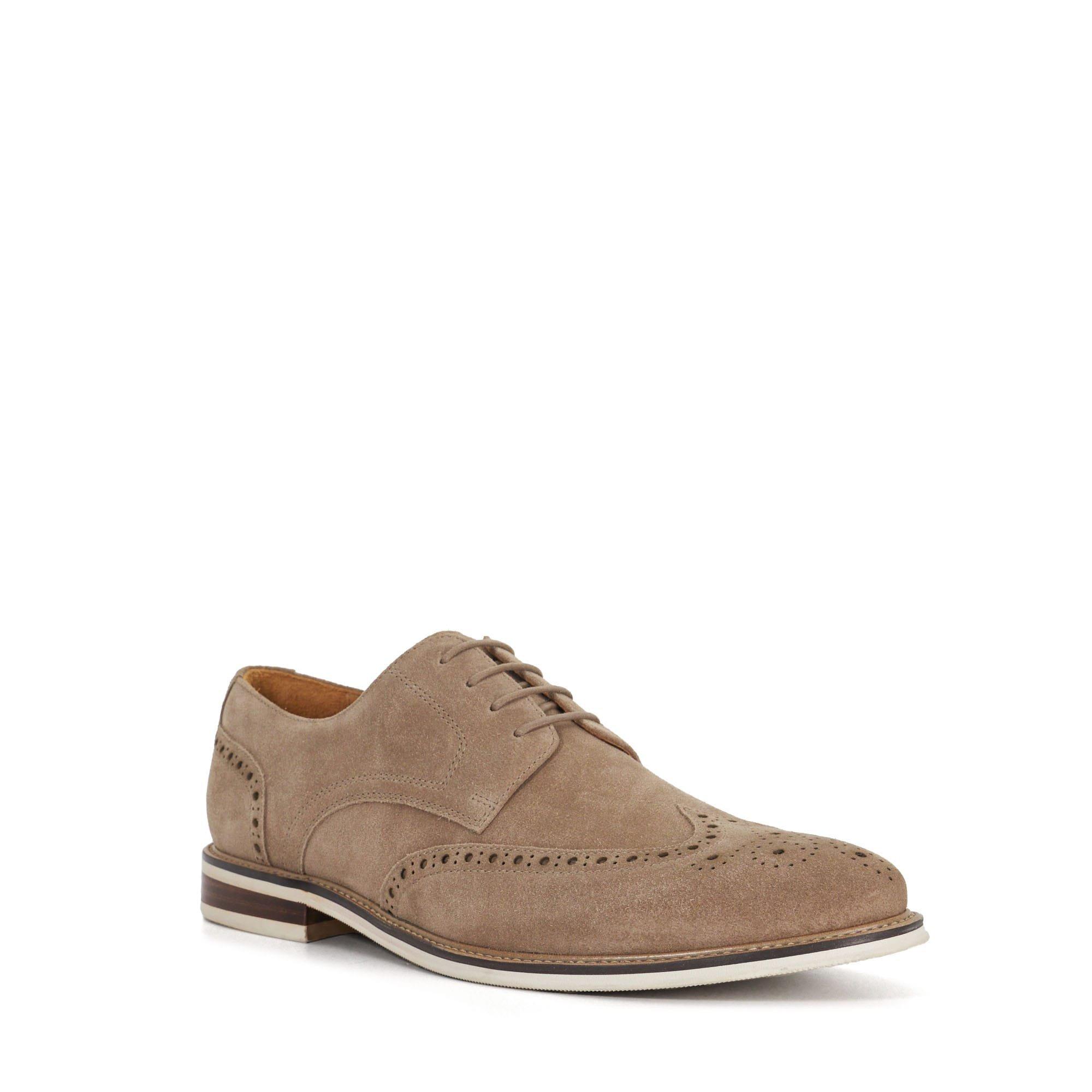 Beige - Dune London - Stanford Leather Lace Up Brogues - 2