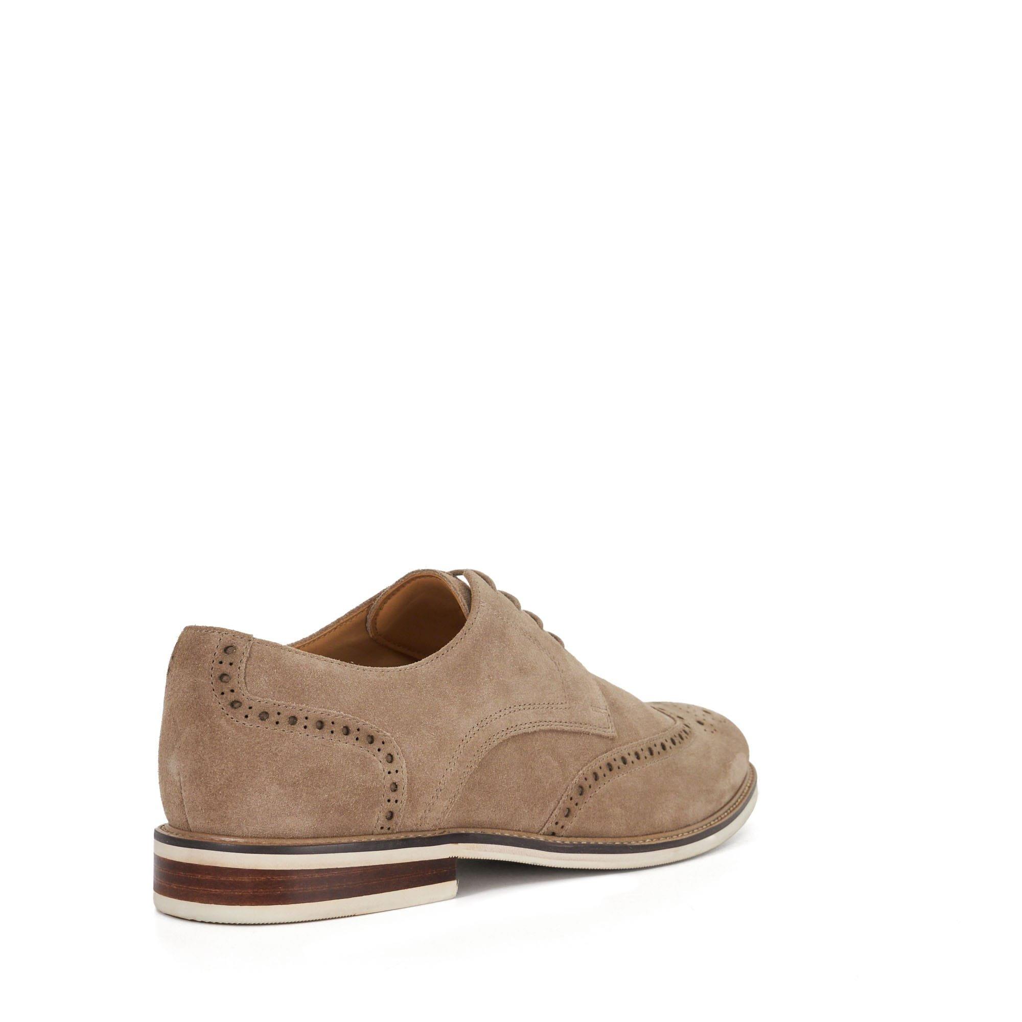 Beige - Dune London - Stanford Leather Lace Up Brogues - 3