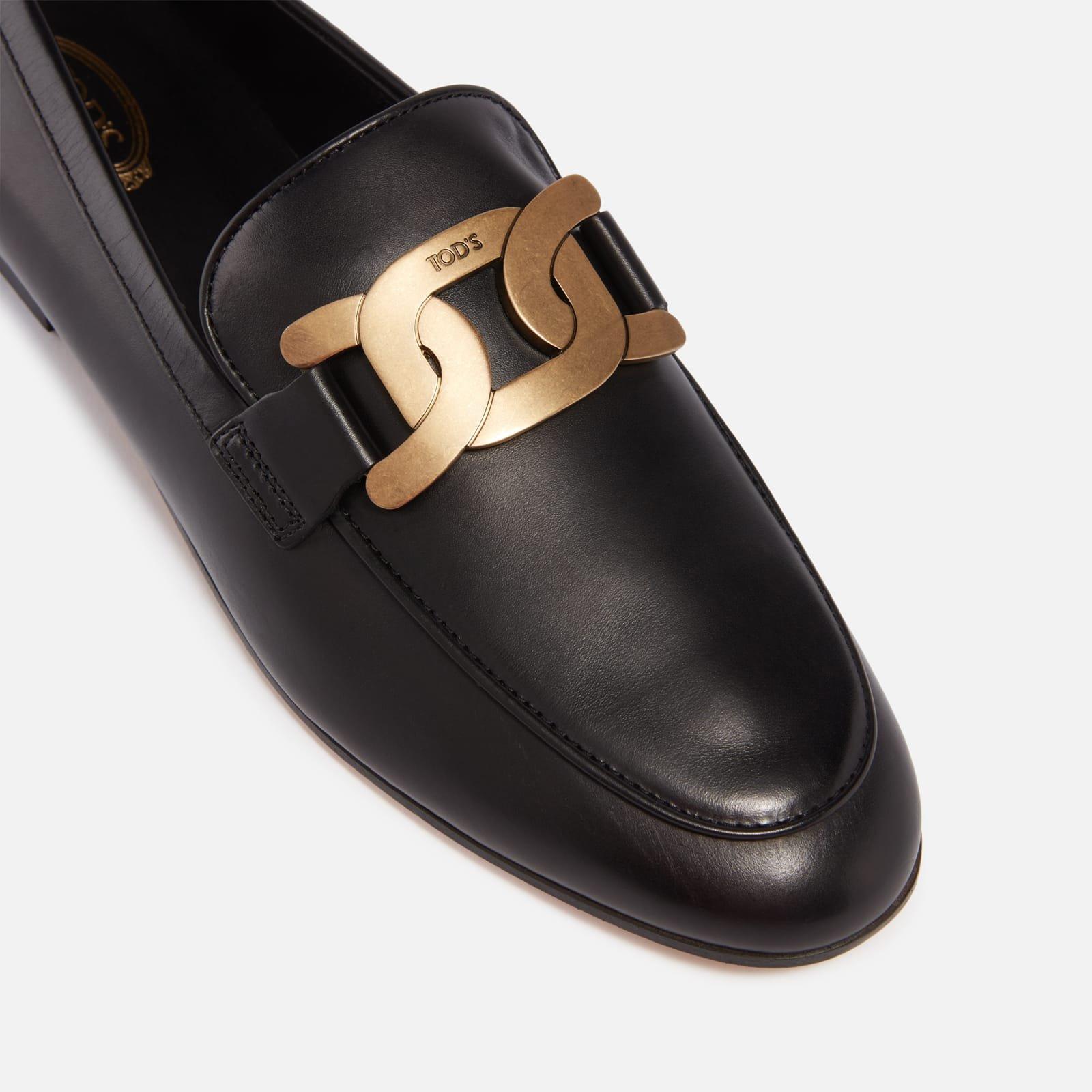 Black - Tods - Chain Leather Loafers - 2