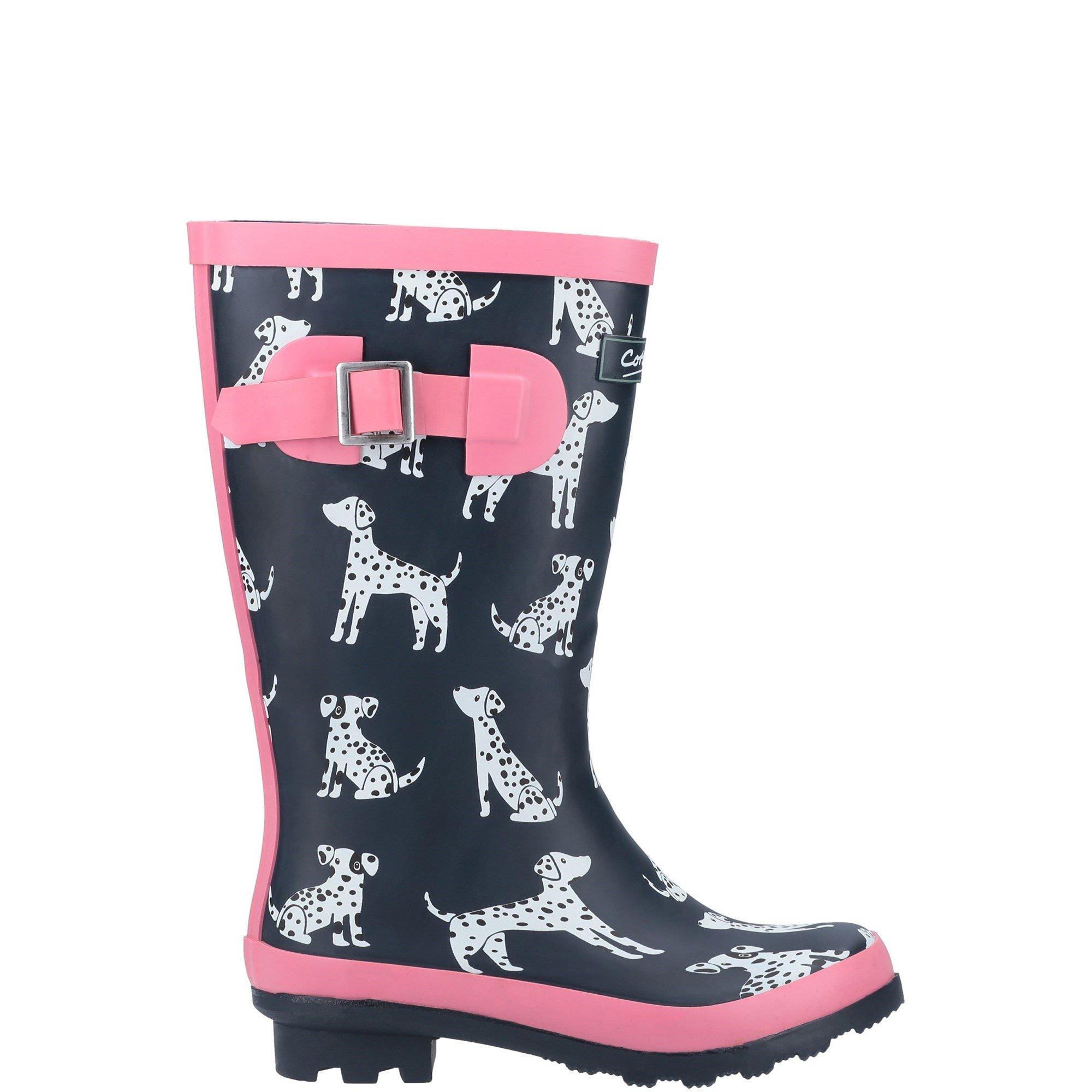Navy - Cotswold - Spot Wellington Boots - 1
