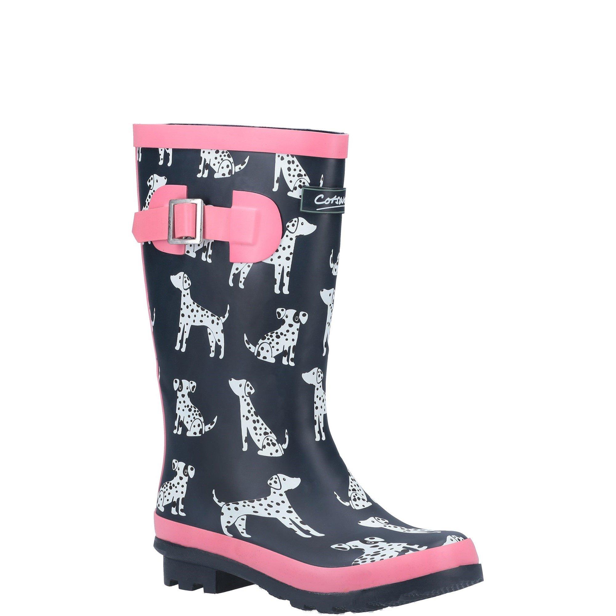 Navy - Cotswold - Spot Wellington Boots - 2