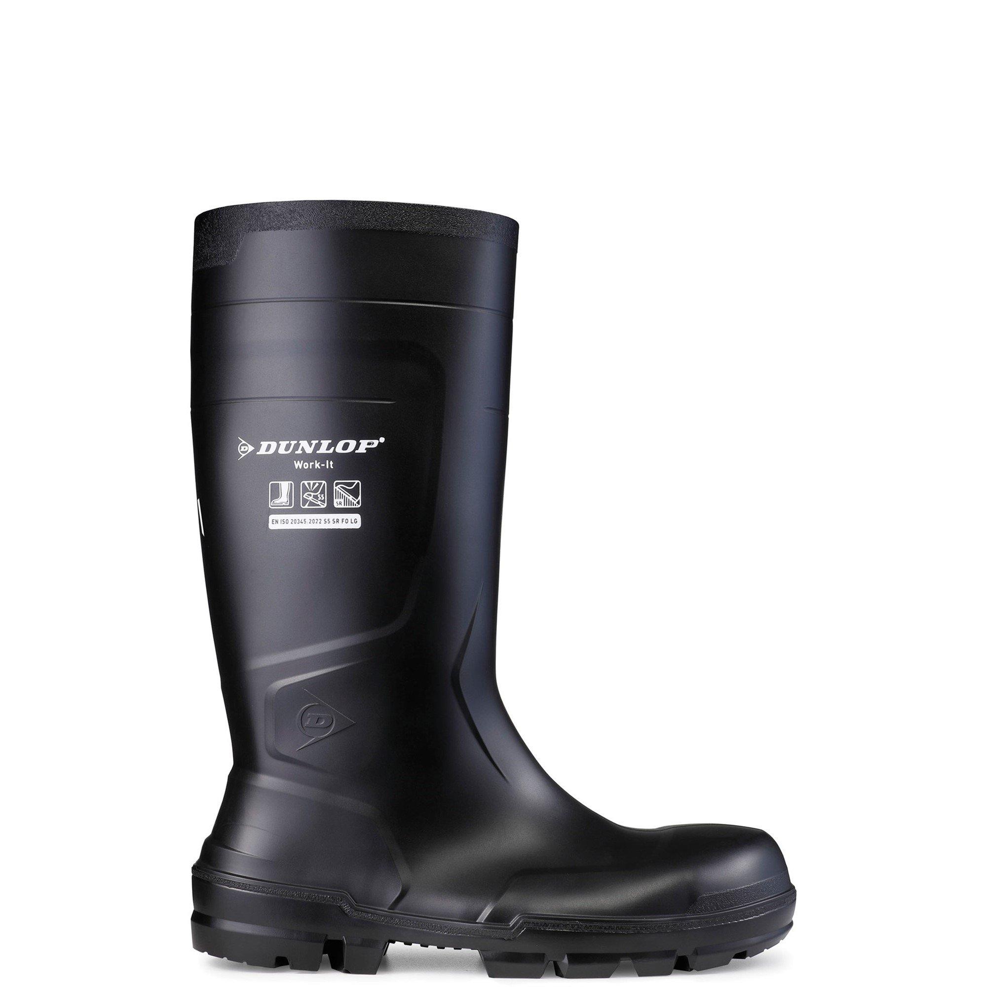 Black - Dunlop - Work-It Full Safety Wellington - 1