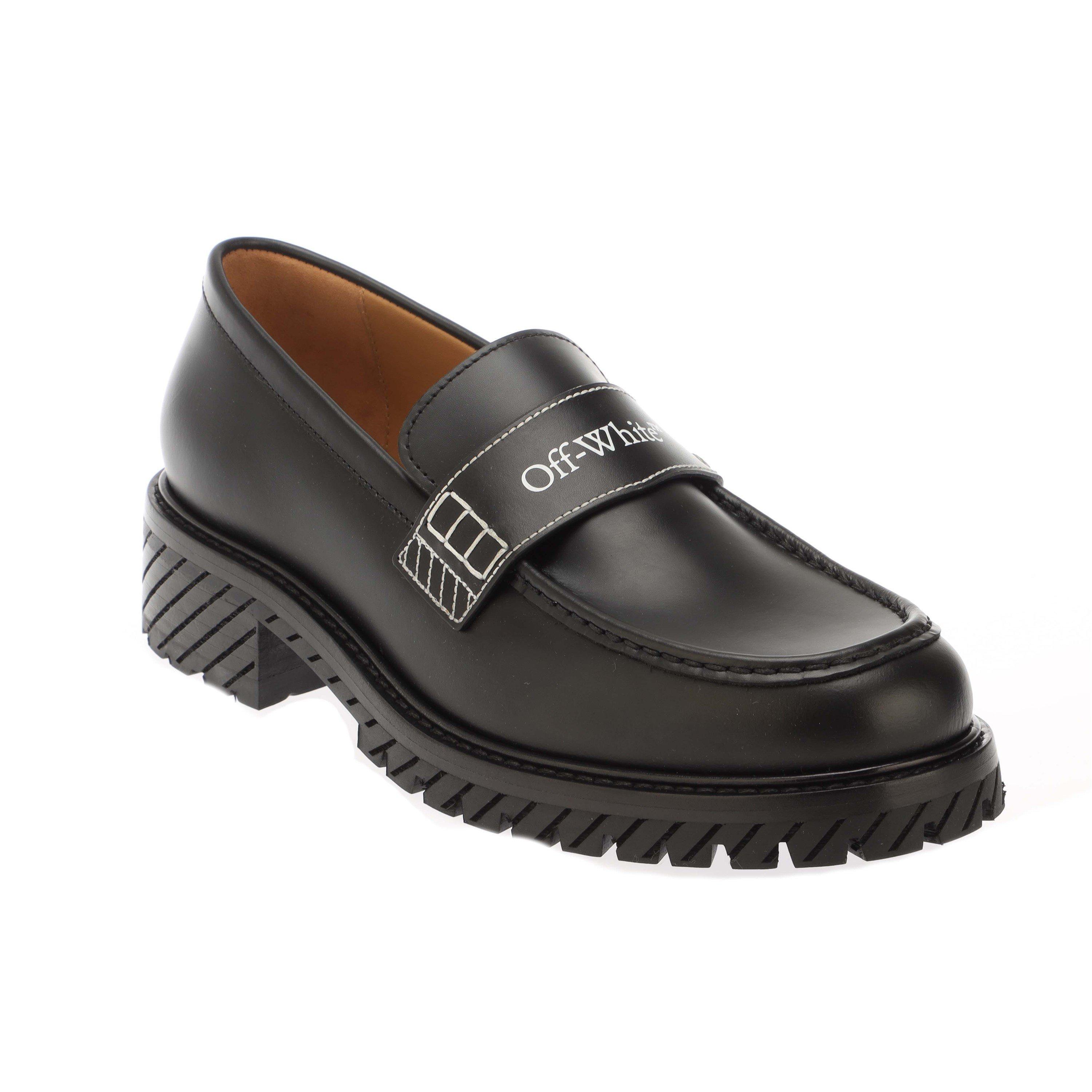 Black-White - Off White - Combat Loafers - 2