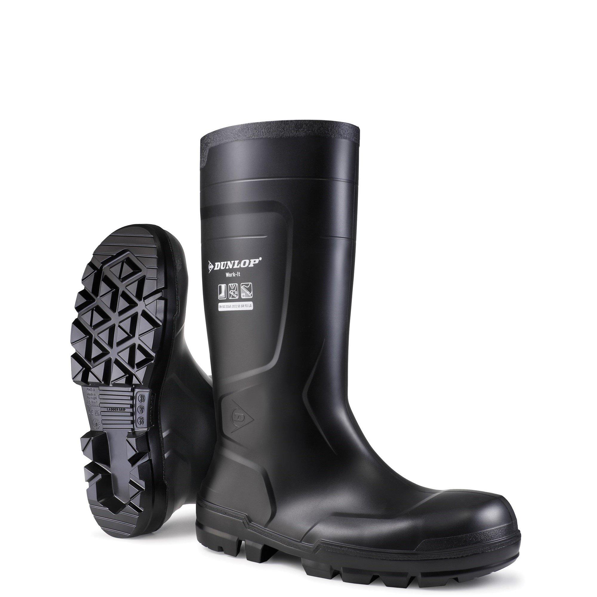 Black - Dunlop - Work-It Full Safety Wellington - 2