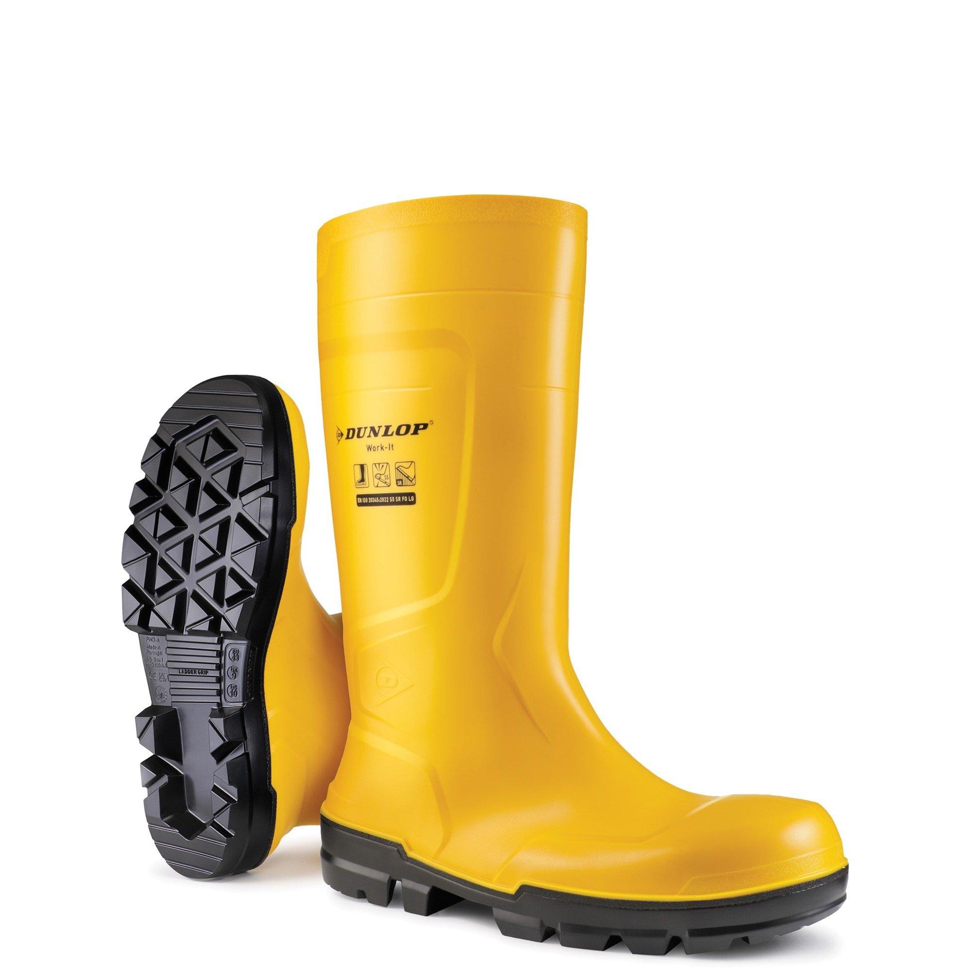 Yellow - Dunlop - Work-It Full Safety Wellington - 2