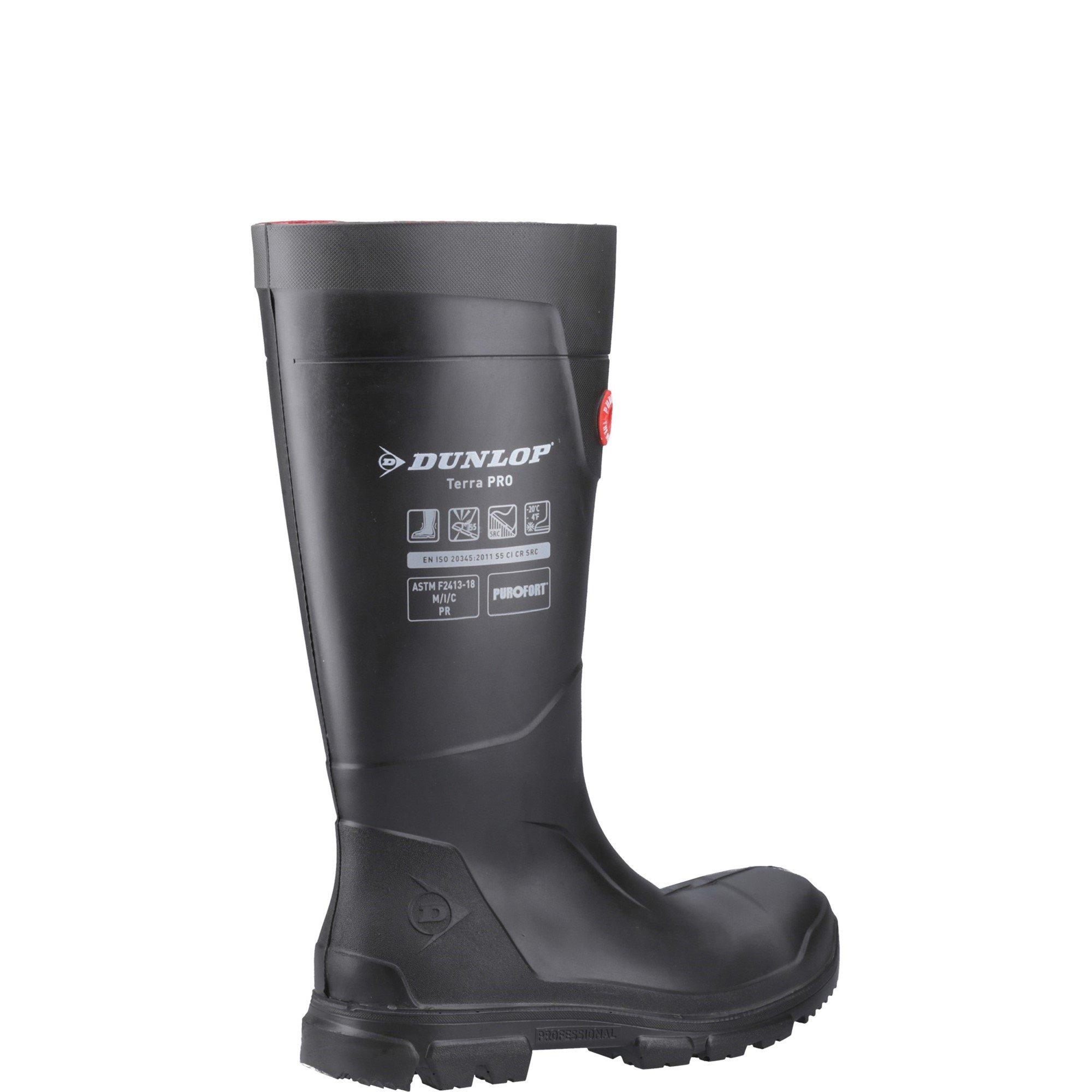 Black - Dunlop - TerraPro Full Safety Wellington - 3