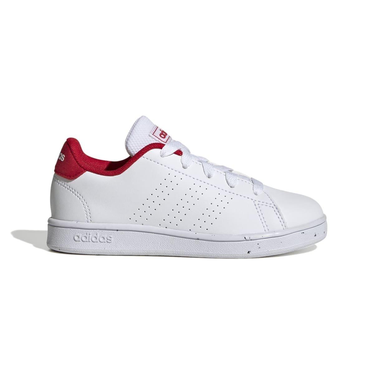 White Red - adidas - Advantage Trainers - 1