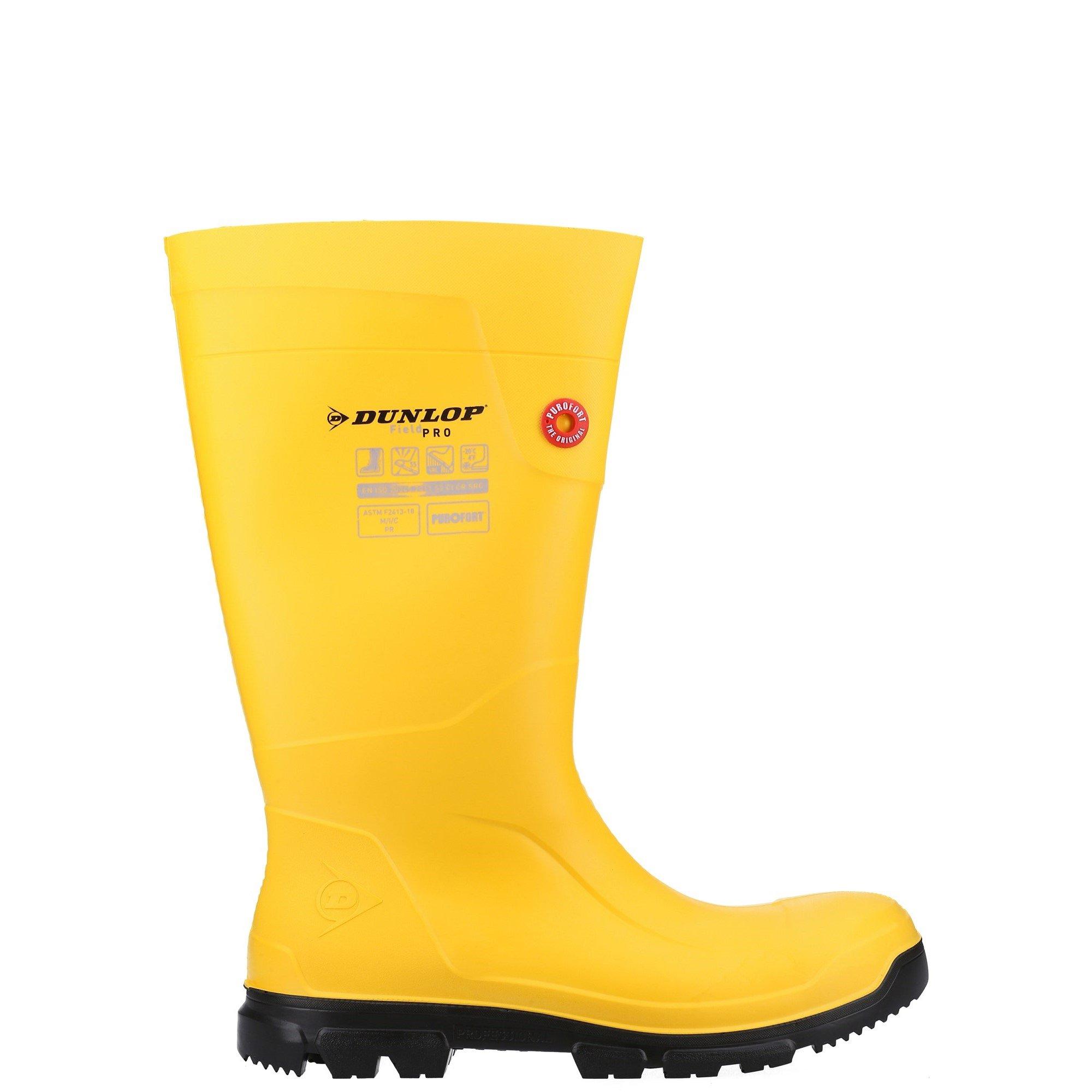Yellow - Dunlop - Purofort FieldPRO Full Safety Wellington - 1