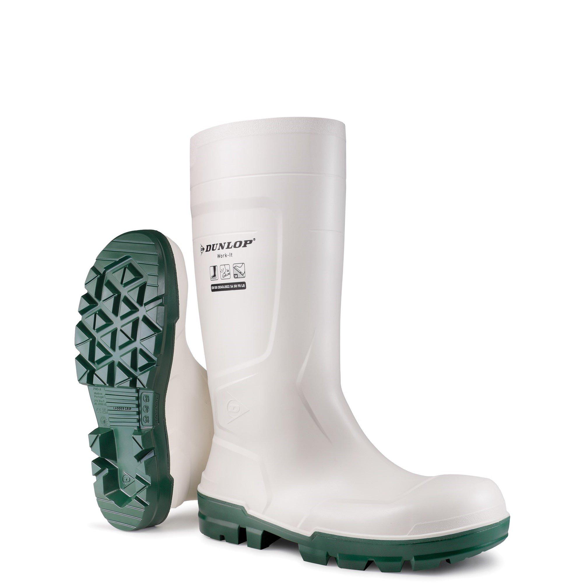 Dunlop Men's Work-It Safety Wellington - White - 10.5 (45)
