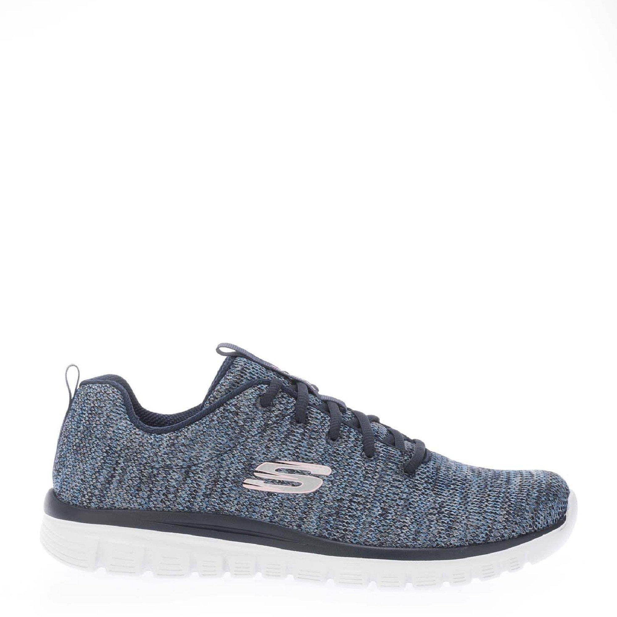 Navy - Skechers - Graceful - Twisted Fortune Trainers - 1