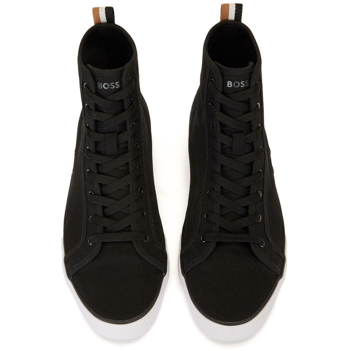 Black - Boss - Aiden Hi-Top Trainers - 4