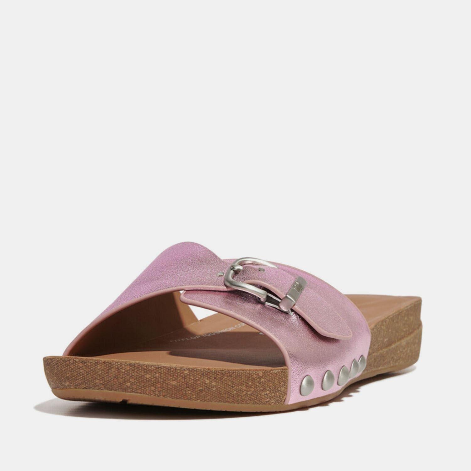 Seringenkleur - FitFlop - iQushion Adjustable Buckle Metallic Sliders - 2