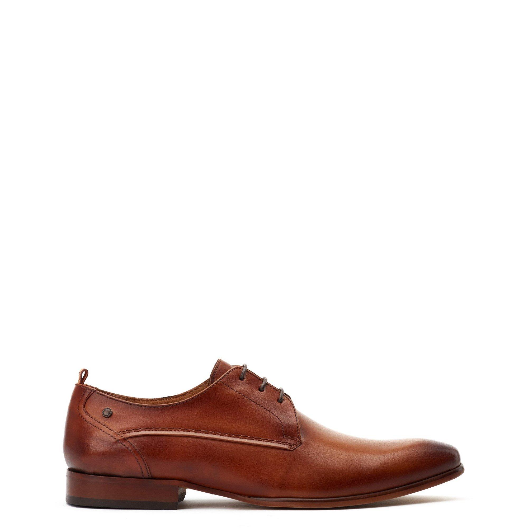 Tan - Base London - Gambino Lace Up Derby Shoe - 1