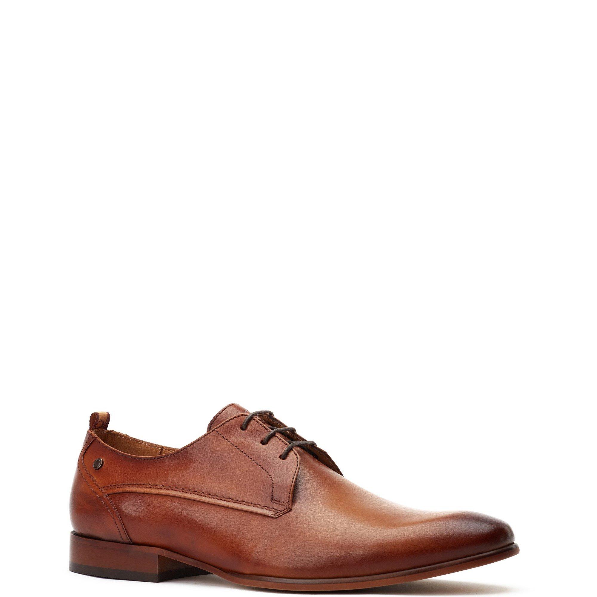 Tan - Base London - Gambino Lace Up Derby Shoe - 2