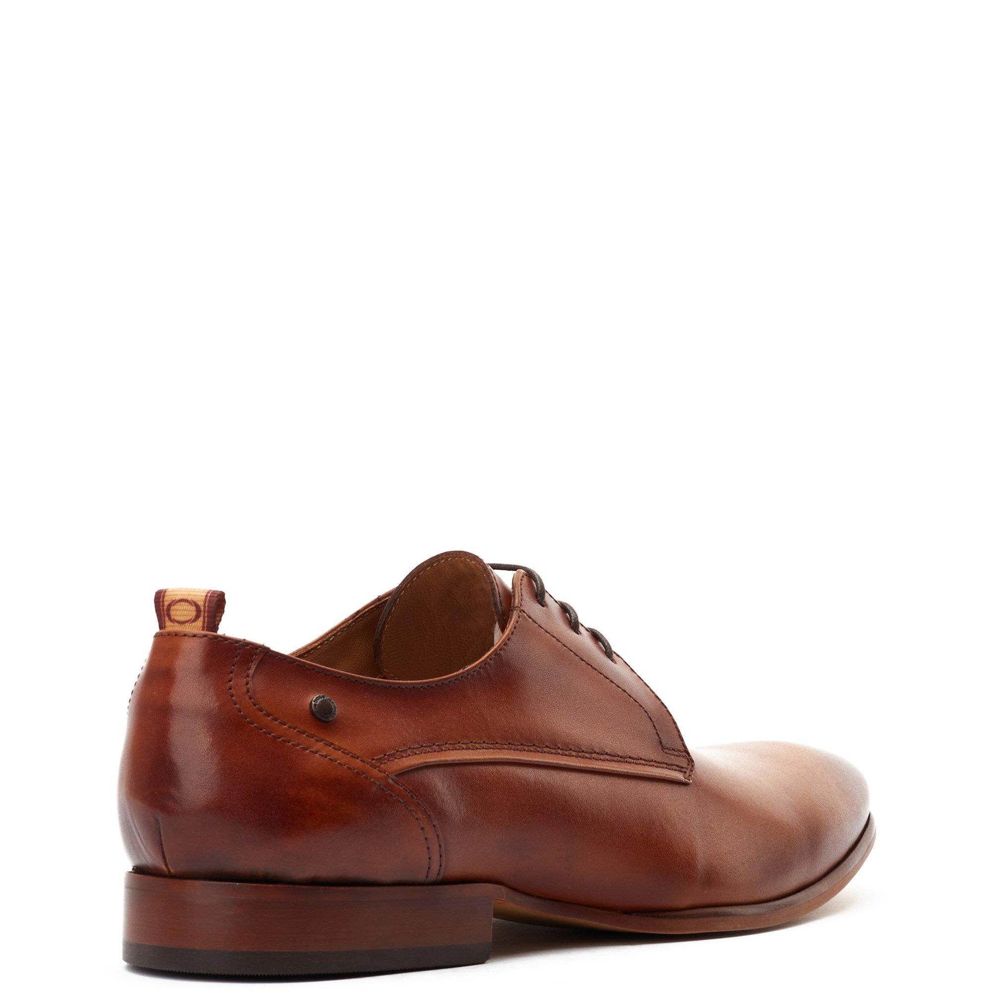 Tan - Base London - Gambino Lace Up Derby Shoe - 3