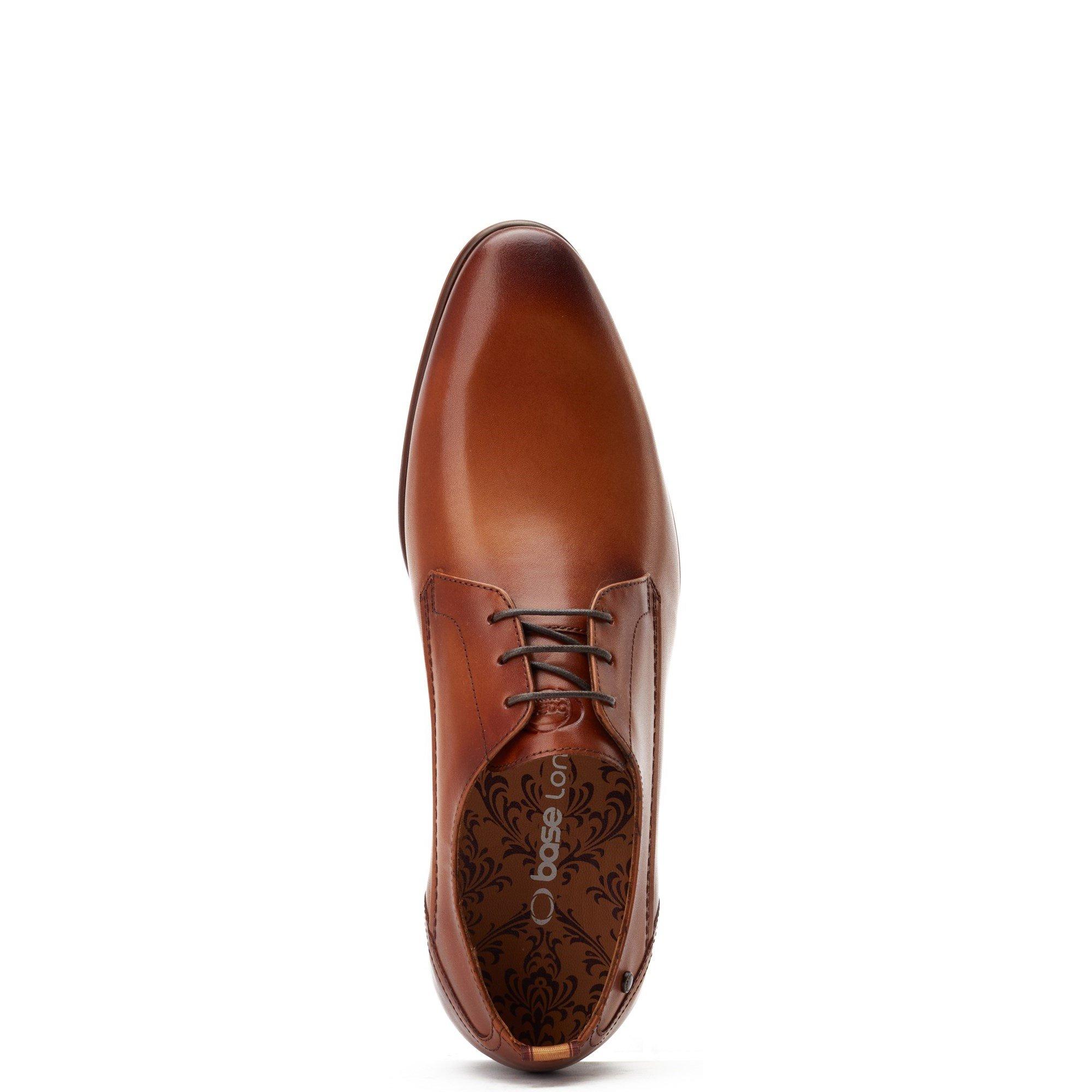 Tan - Base London - Gambino Lace Up Derby Shoe - 4