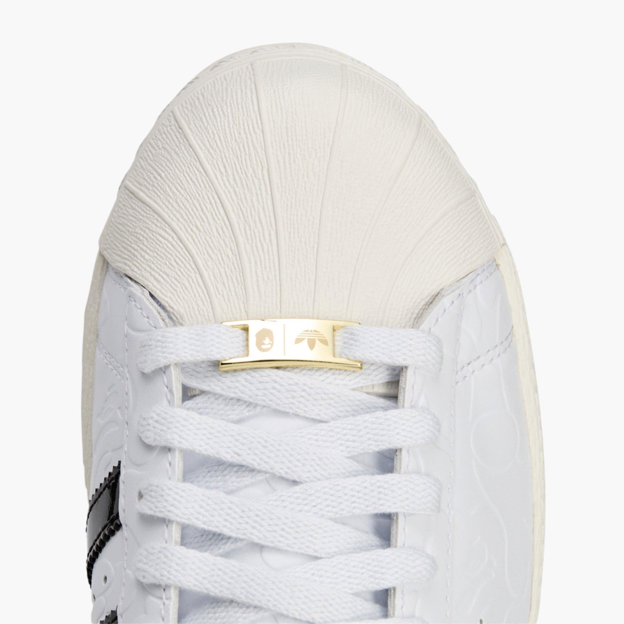 White - adidas Originals - Bape SSTR Shoes - 4