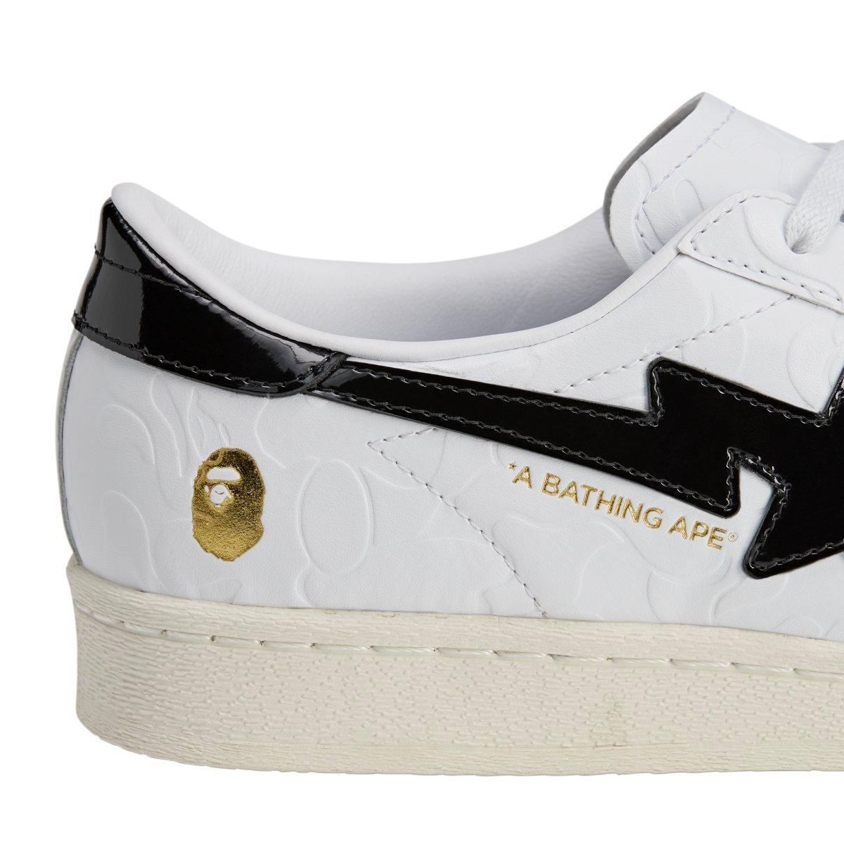 White - adidas Originals - Bape SSTR Shoes - 5