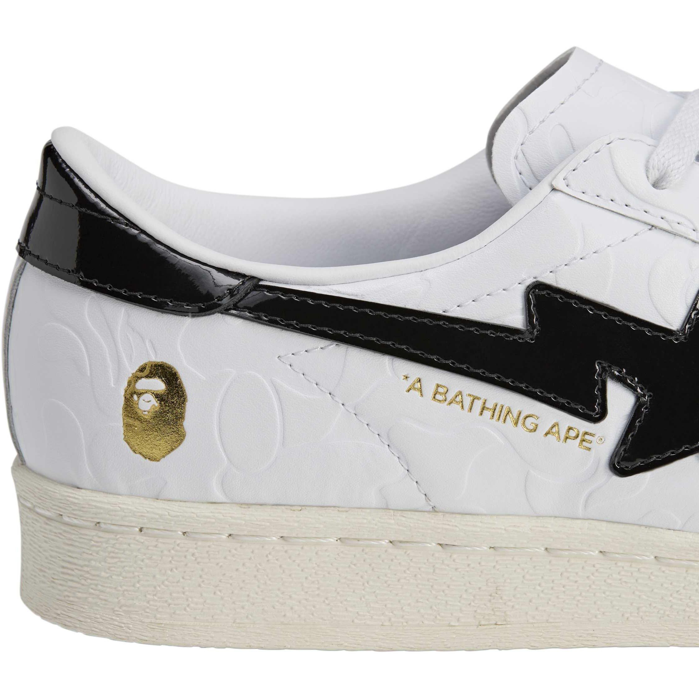 White - adidas Originals - Bape SSTR Shoes - 8