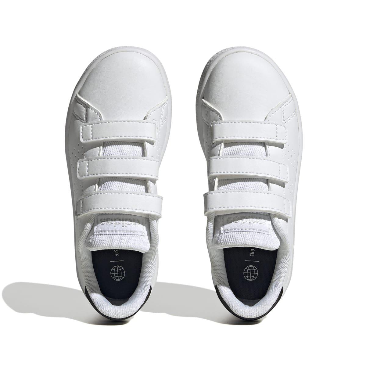 Wit Zwart - adidas - Kids Advantage Court Lifestyle Shoes - 3