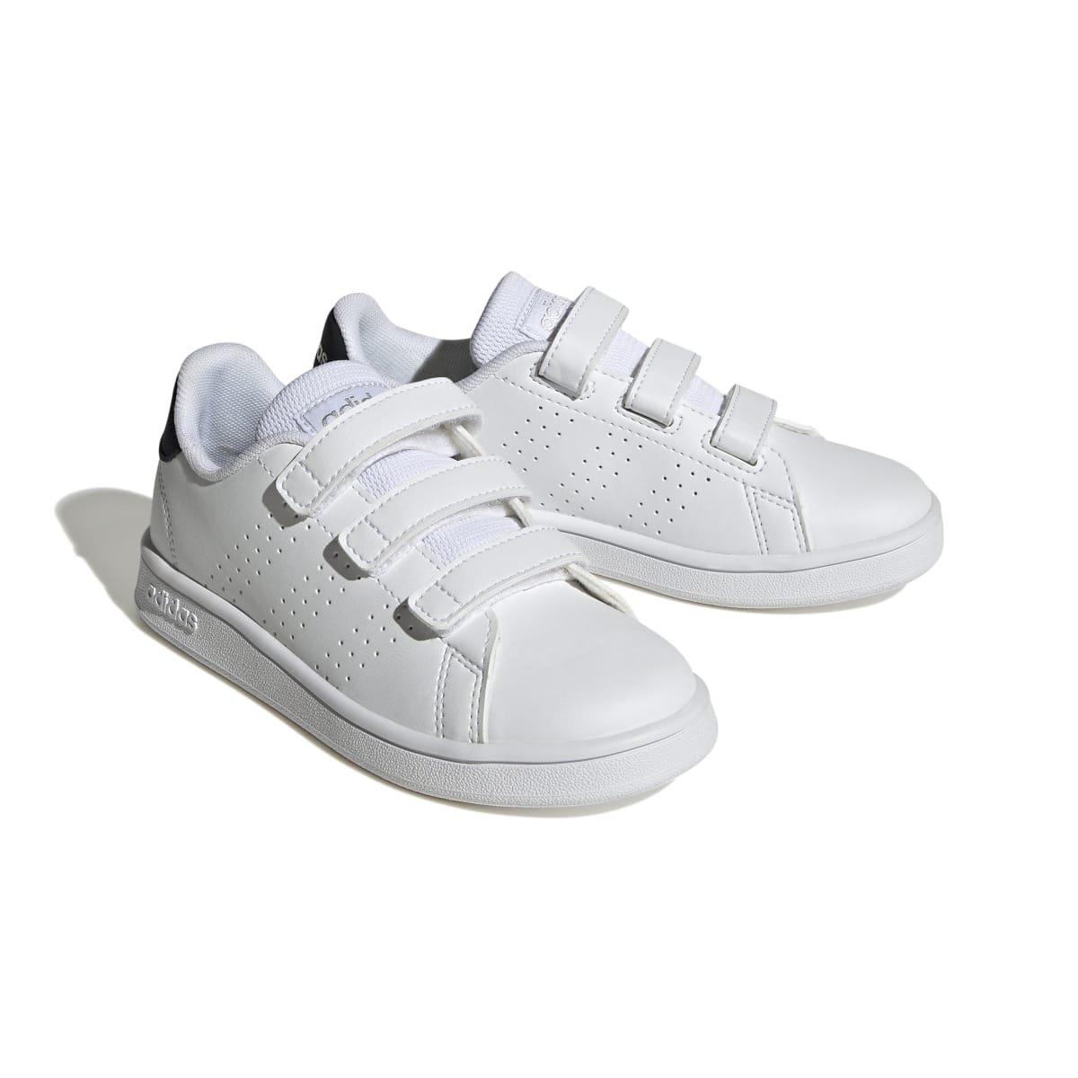 Wit Zwart - adidas - Kids Advantage Court Lifestyle Shoes - 6