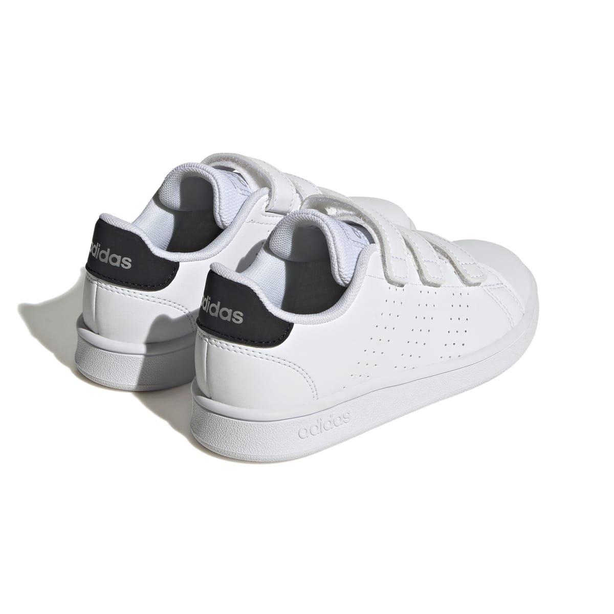 Wit Zwart - adidas - Kids Advantage Court Lifestyle Shoes - 7