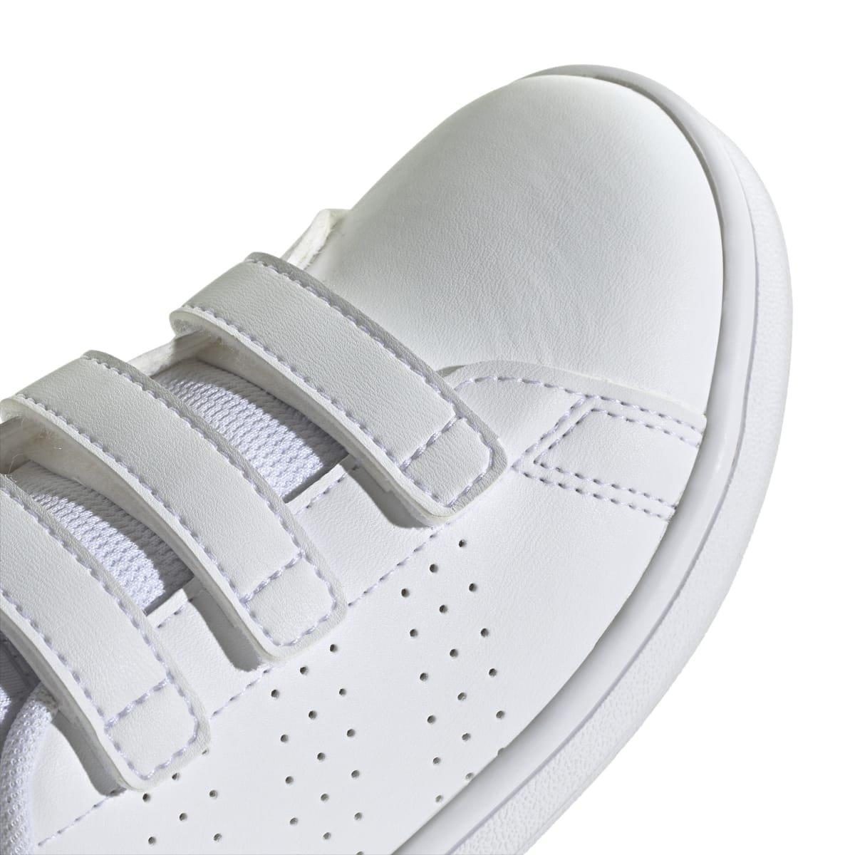 Wit Zwart - adidas - Kids Advantage Court Lifestyle Shoes - 8