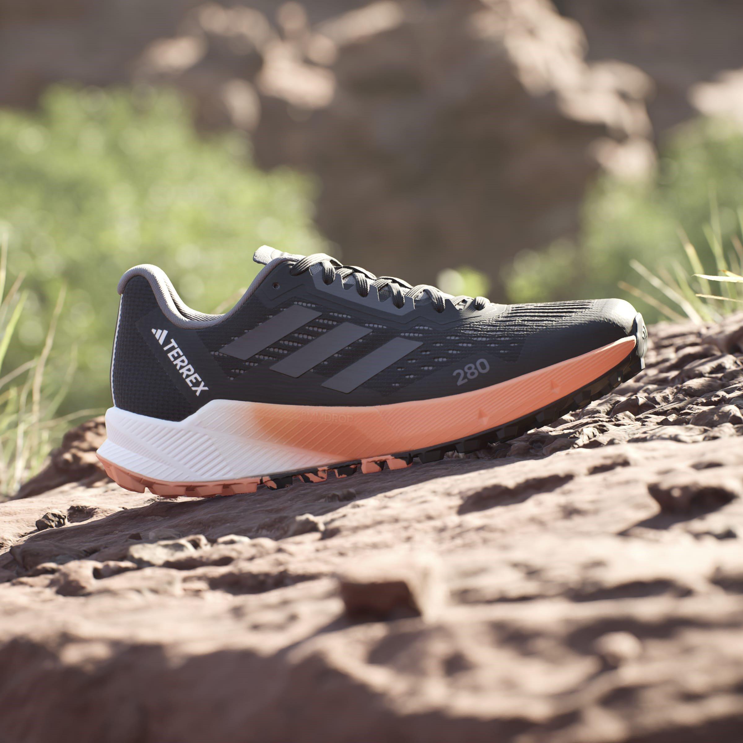 Schwarz Grau - adidas - Terrex Agravic Flow 2.0 Trail Running Shoes - 11