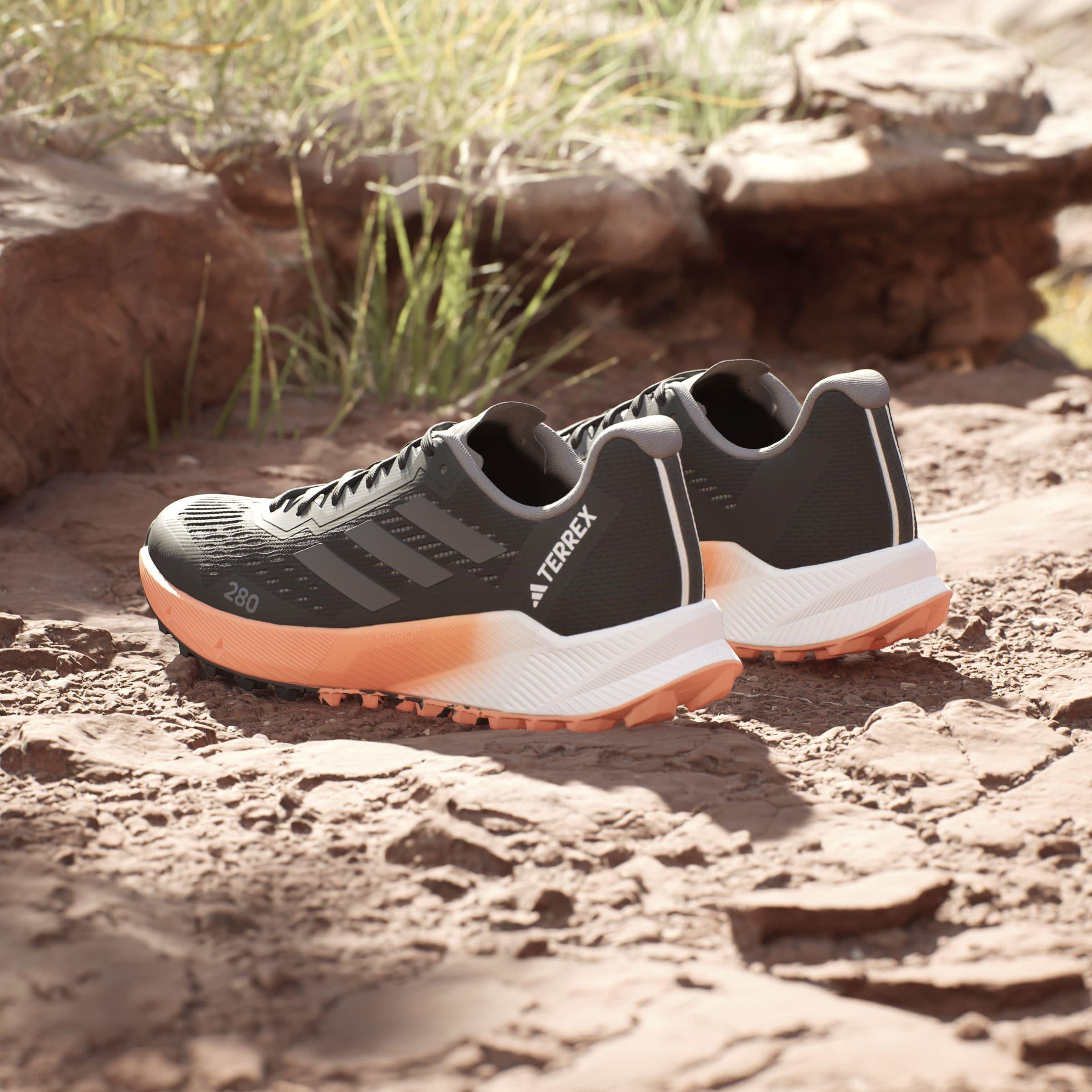 Schwarz Grau - adidas - Terrex Agravic Flow 2.0 Trail Running Shoes - 14