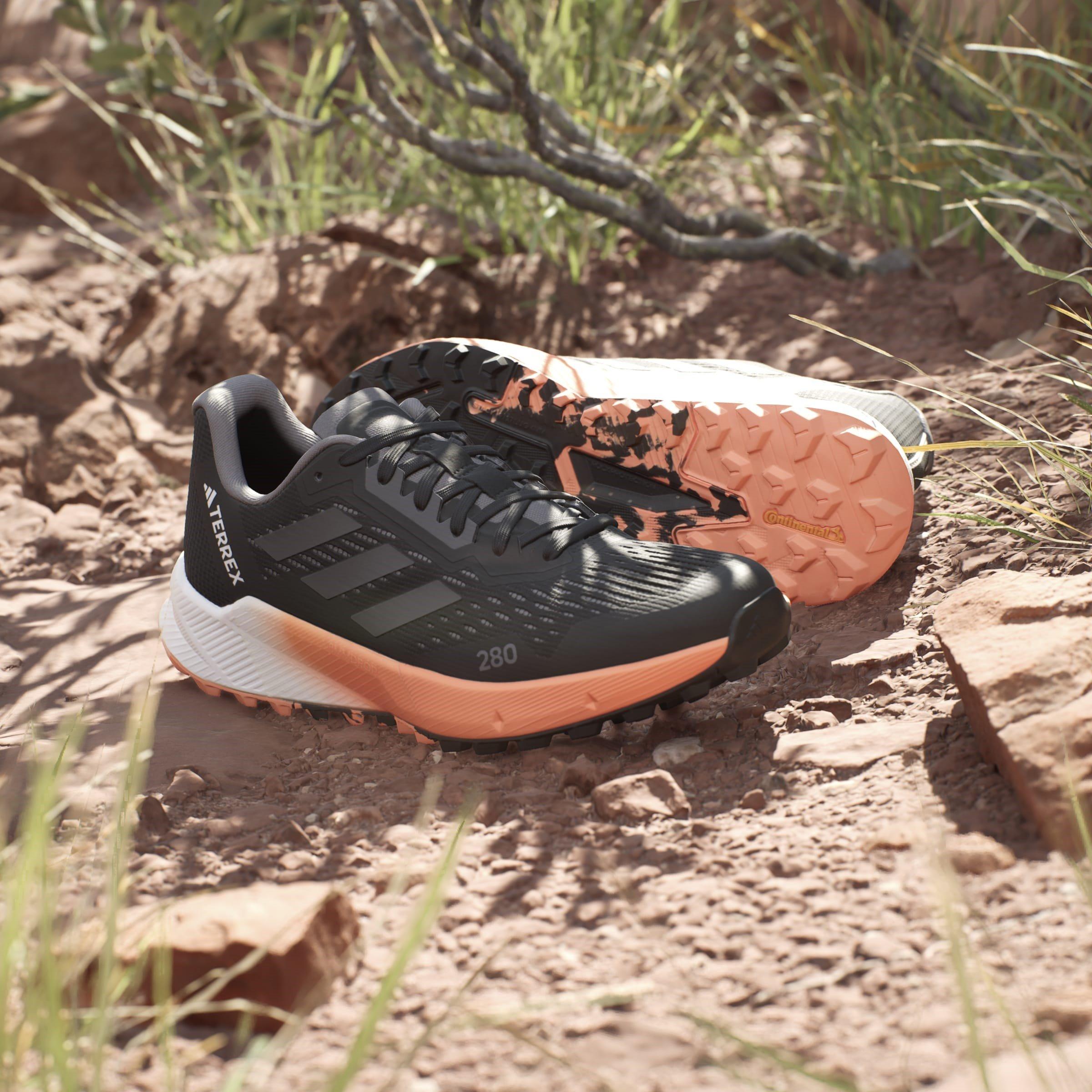 Schwarz Grau - adidas - Terrex Agravic Flow 2.0 Trail Running Shoes - 16