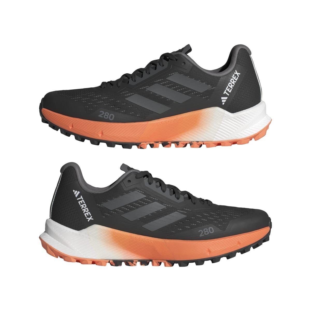 Schwarz Grau - adidas - Terrex Agravic Flow 2.0 Trail Running Shoes - 10