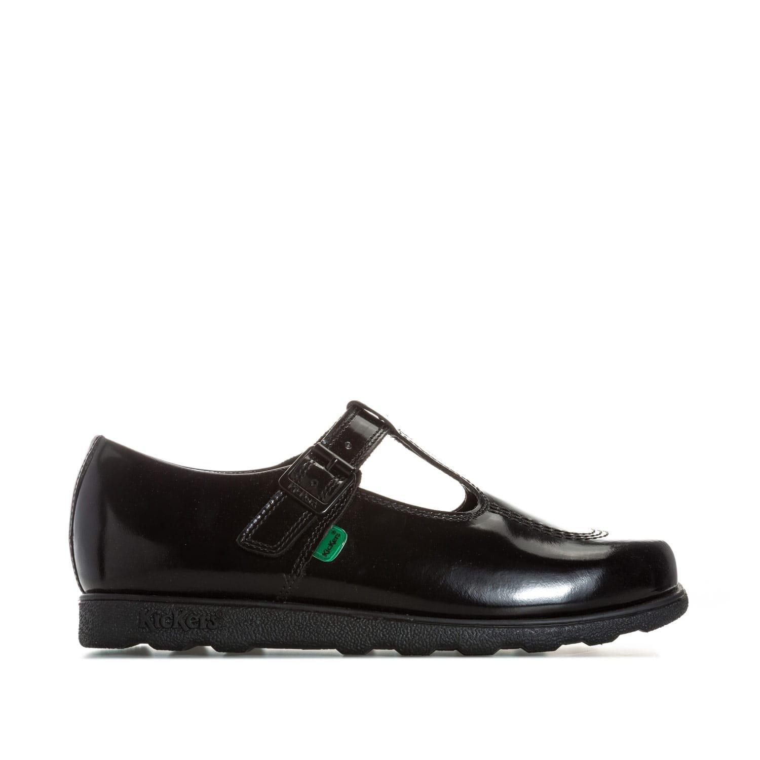 Black - Kickers - Fragma T Patent Shoes - 1