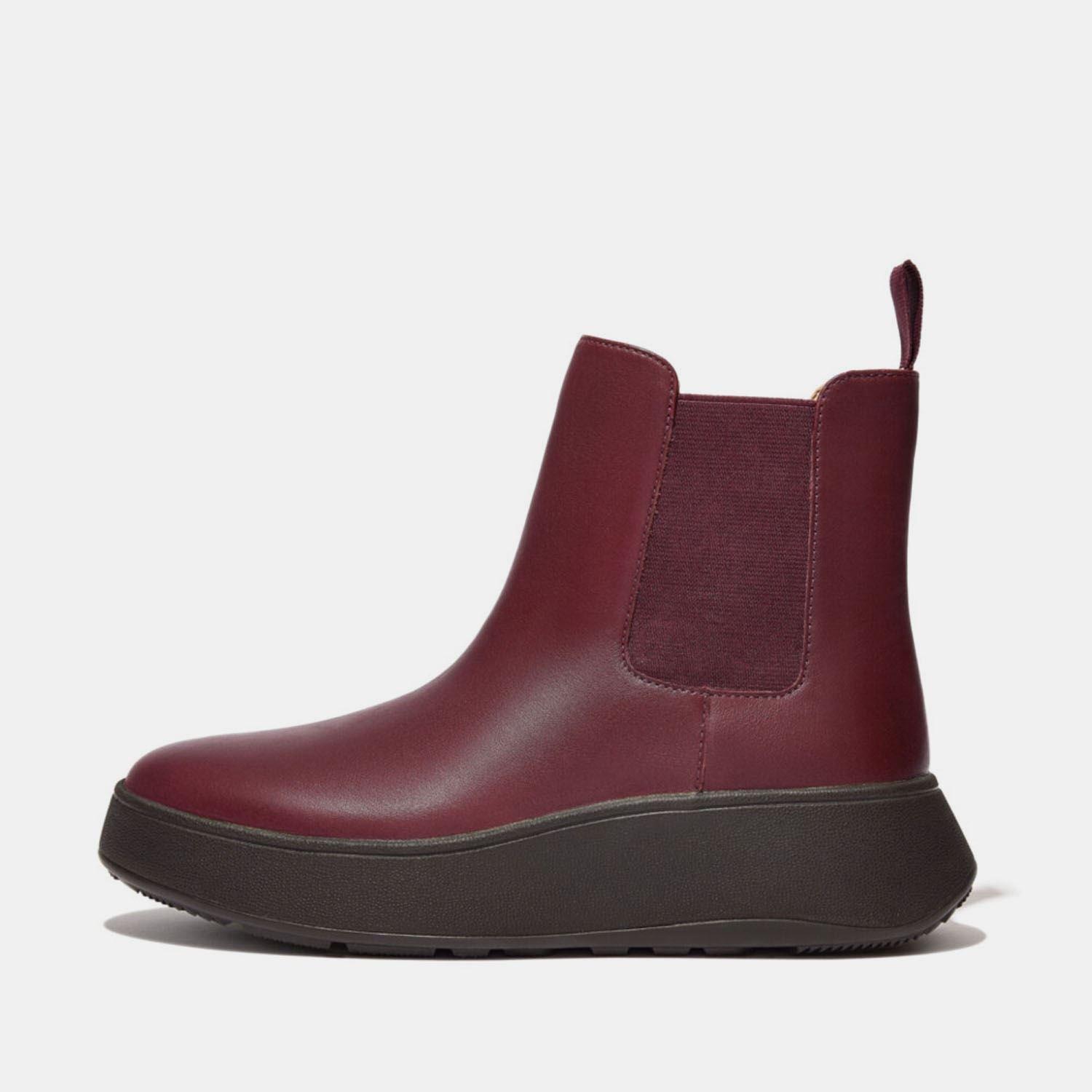 Purple - FitFlop - F-Mode Leather Flatform Chelsea Boots - 2