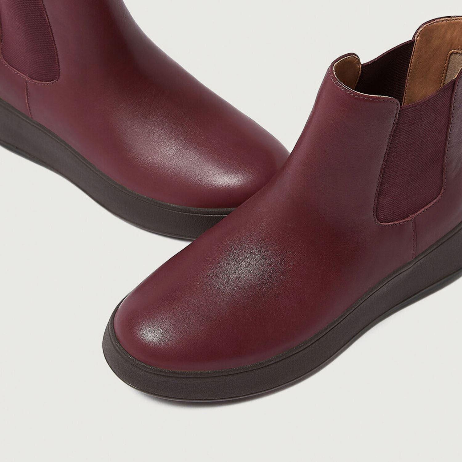 Purple - FitFlop - F-Mode Leather Flatform Chelsea Boots - 7