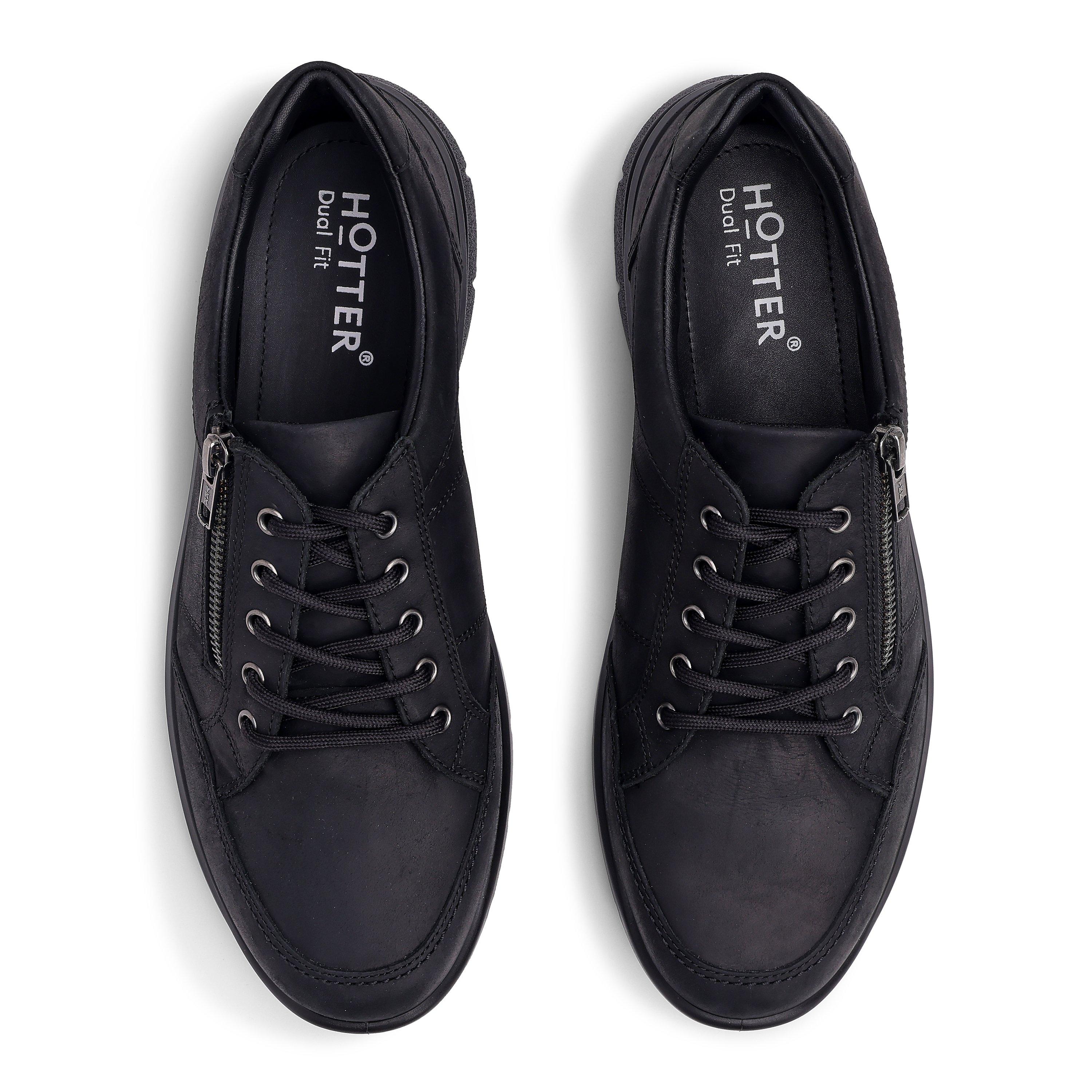 Black - Hotter - Finn Wide Fit Mens Shoes - 3