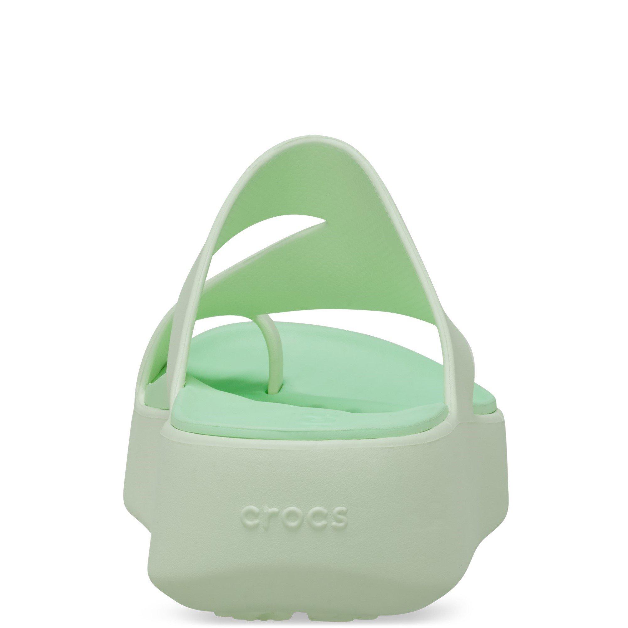 Bright Green - Crocs - Women's Getaway Platform Toe Loop Flat Sandals - 3