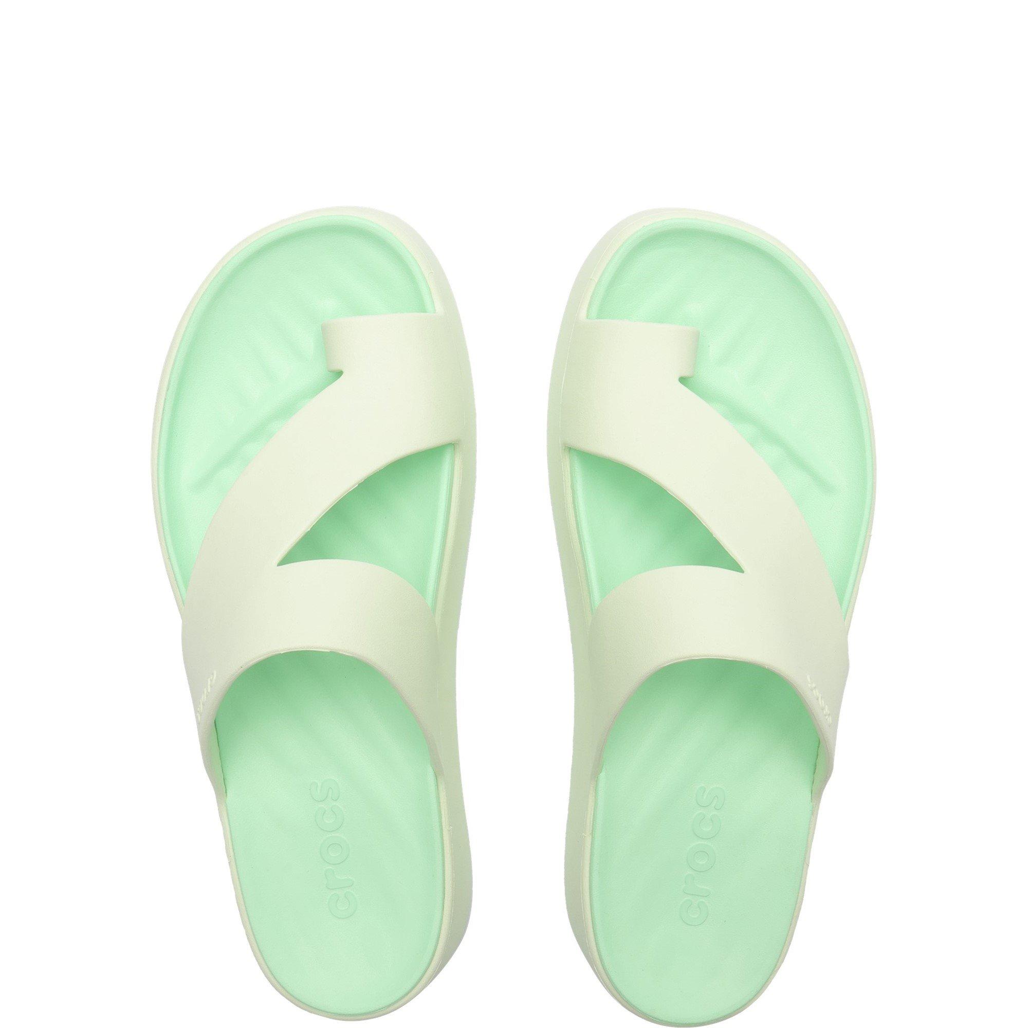 Bright Green - Crocs - Women's Getaway Platform Toe Loop Flat Sandals - 4