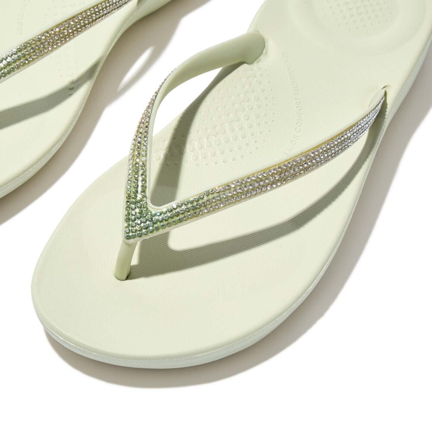 Green - Fitflop - IQushion Ombre Sparkle Flip-Flops - 4