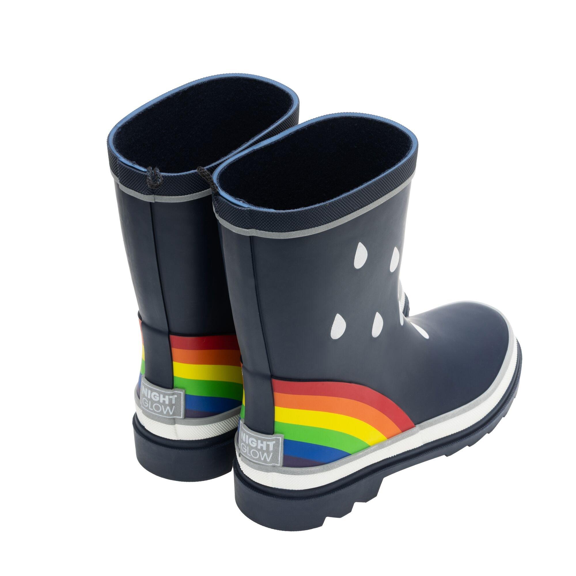 Navy / Rainbow - Regatta - Kids Mudplay III Waterproof Boots - 2