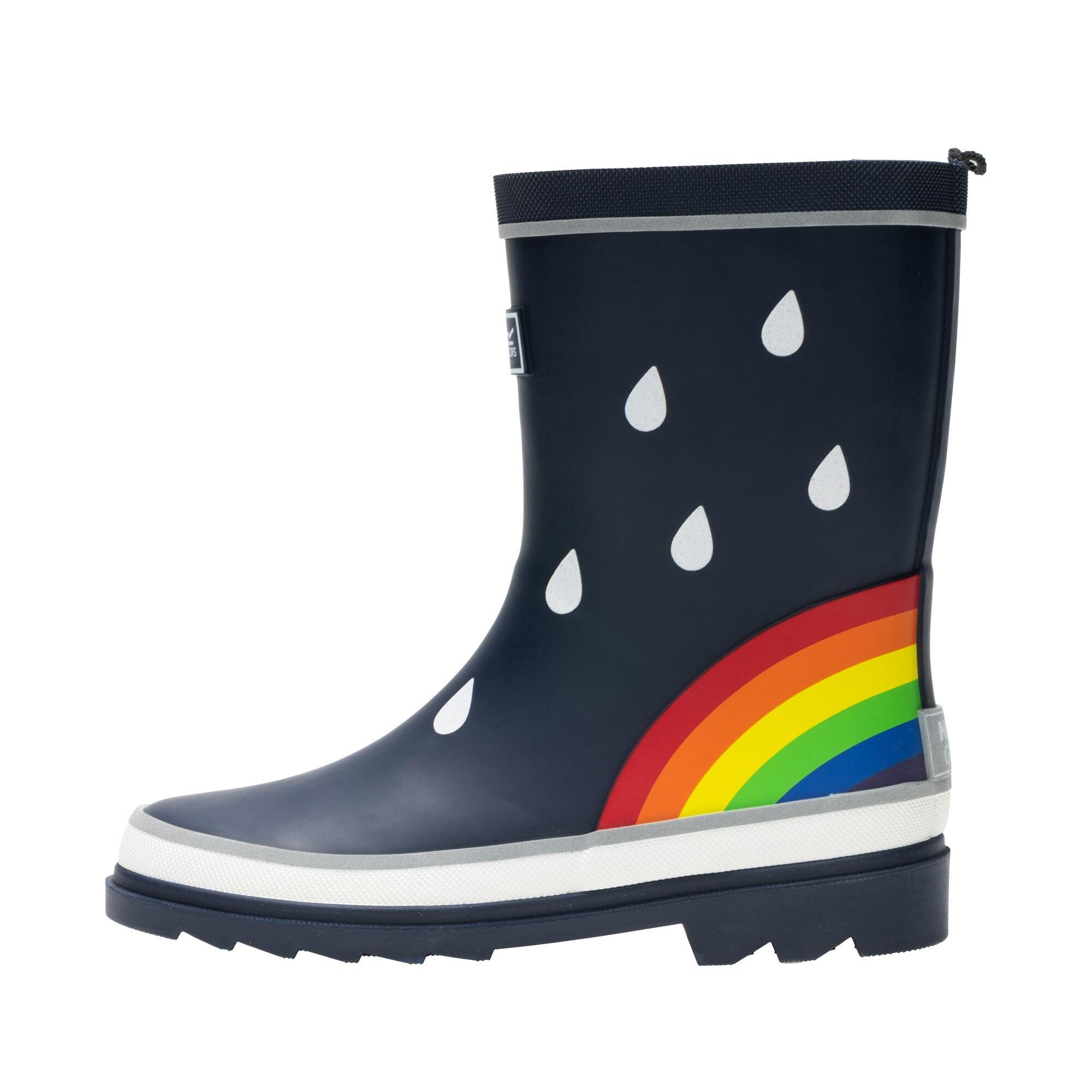 Navy / Rainbow - Regatta - Kids Mudplay III Waterproof Boots - 9