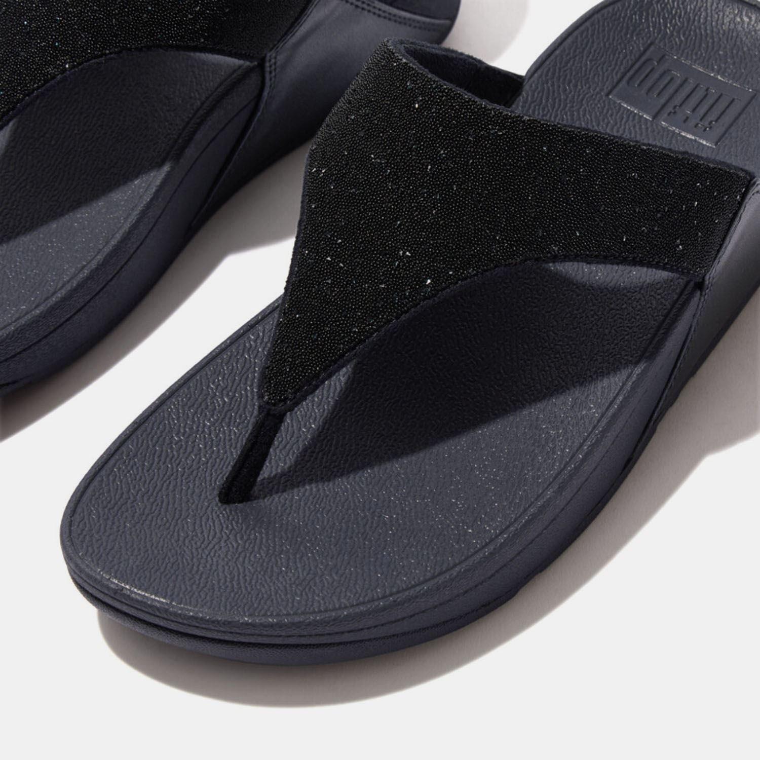 Marineblauw - FitFlop - Lulu Opul Toe-Post Sandals - 4