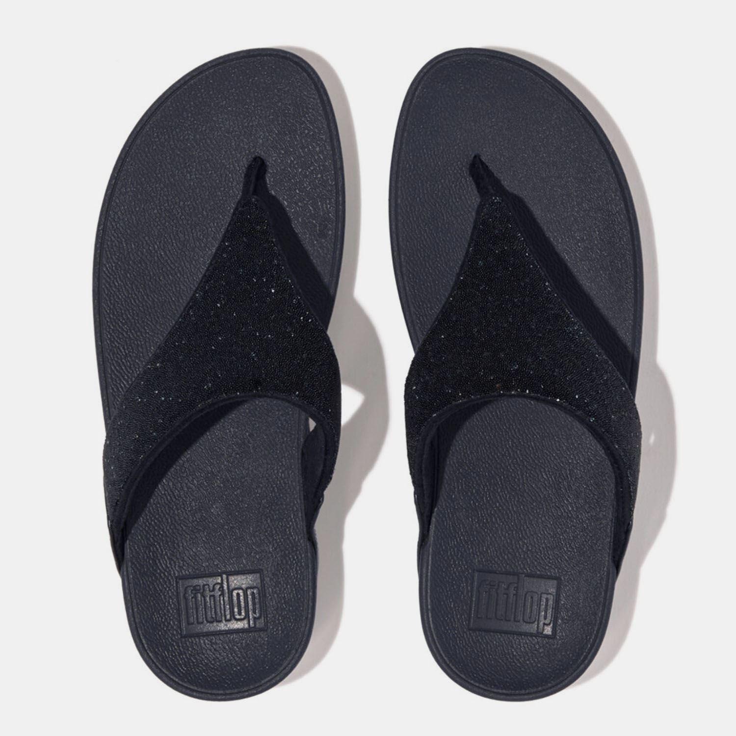Marineblauw - FitFlop - Lulu Opul Toe-Post Sandals - 5