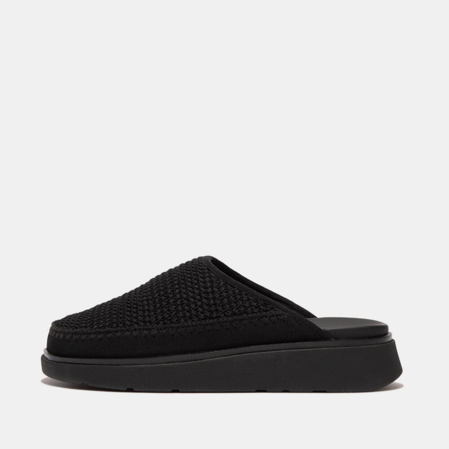 Black - FitFlop - Gen-FF Crochet Mules - 1