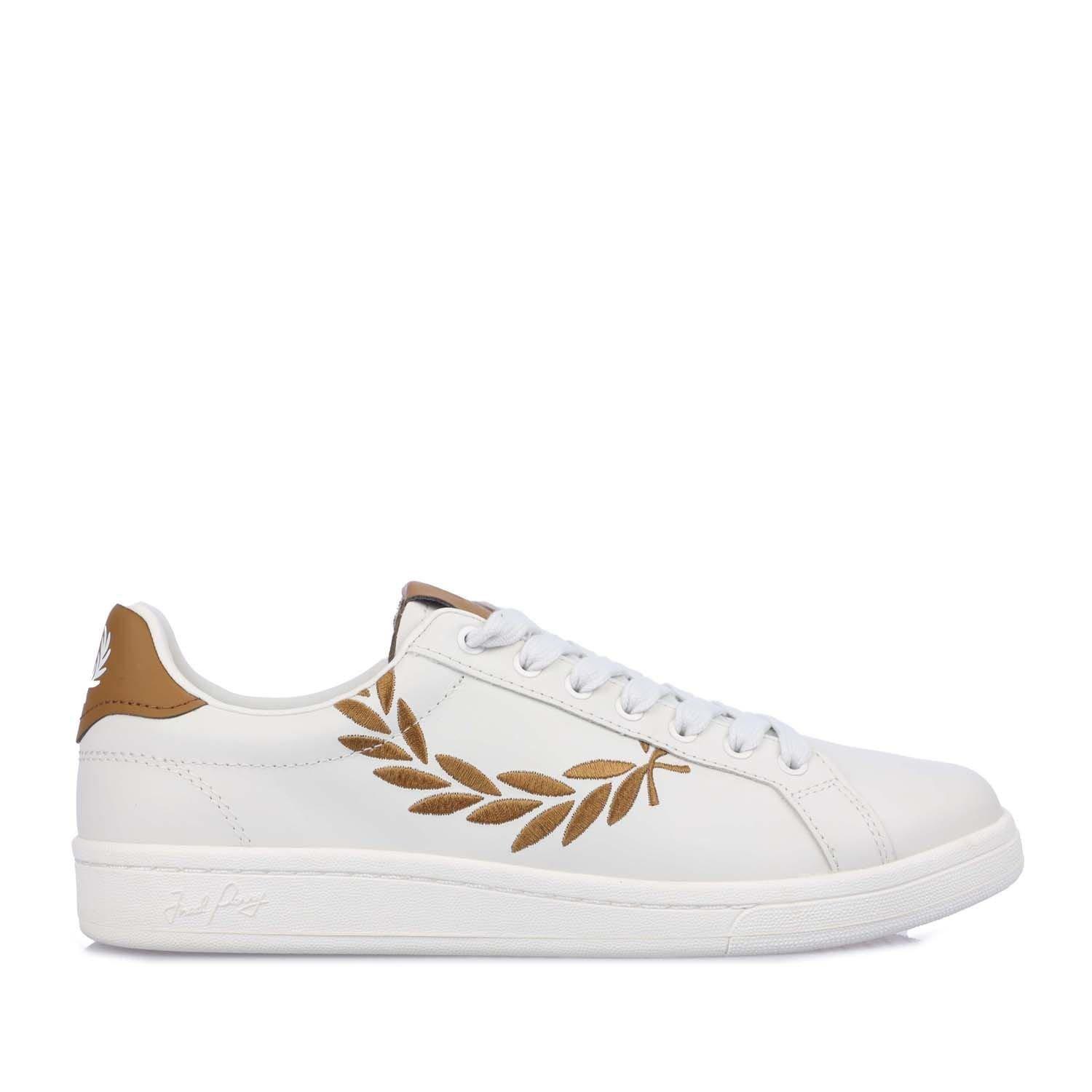 White - Fred Perry - B721 Leather Trainers - 1