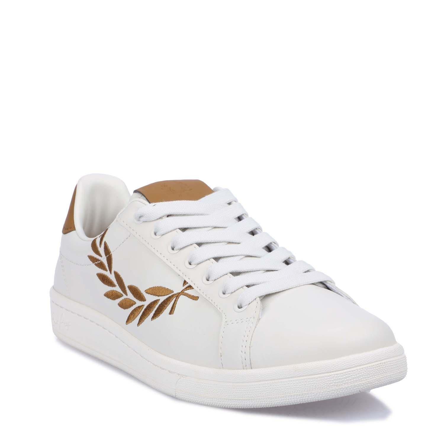 White - Fred Perry - B721 Leather Trainers - 2