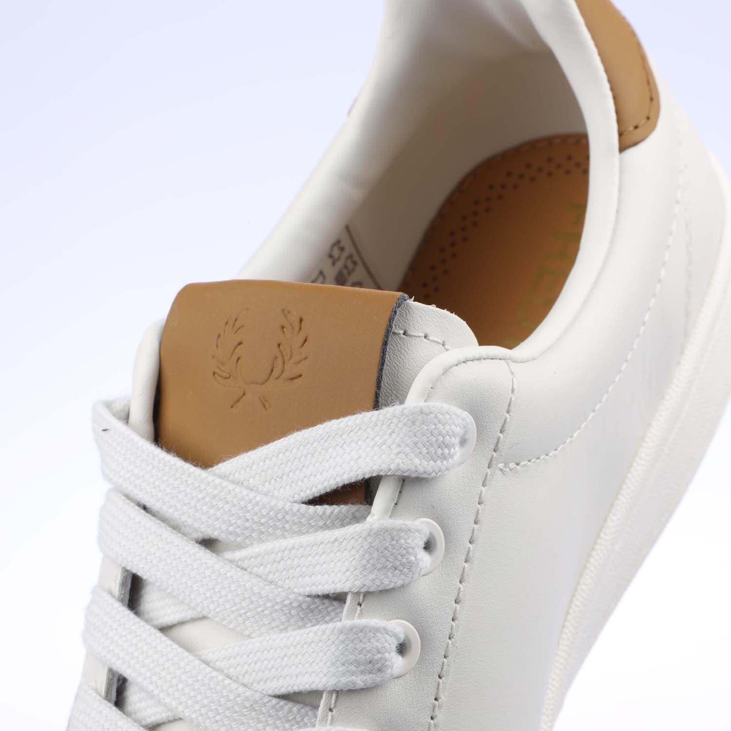 White - Fred Perry - B721 Leather Trainers - 6
