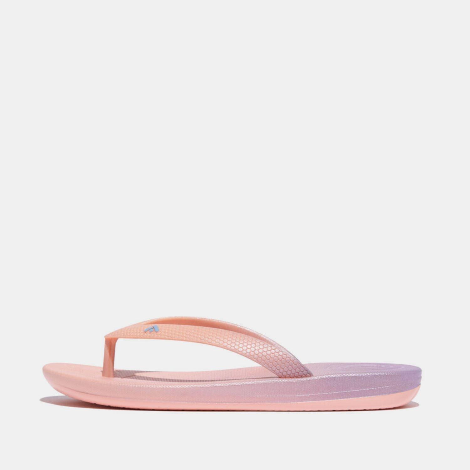 Pink - Fitflop - iQushion Iridescent Flip Flops - 1