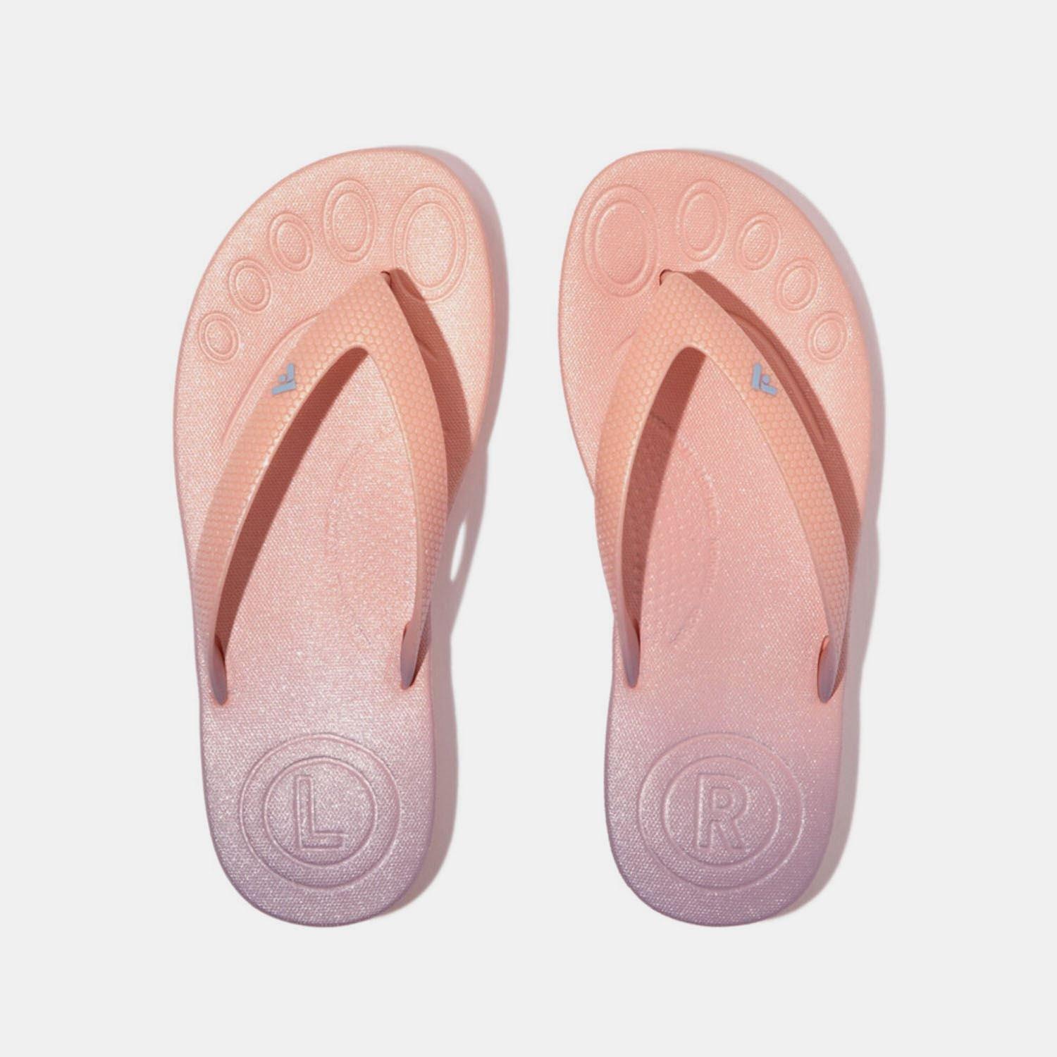 Pink - Fitflop - iQushion Iridescent Flip Flops - 5