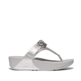 Fitflop Lulu Bejewelled Trim Toe-Post Sandals