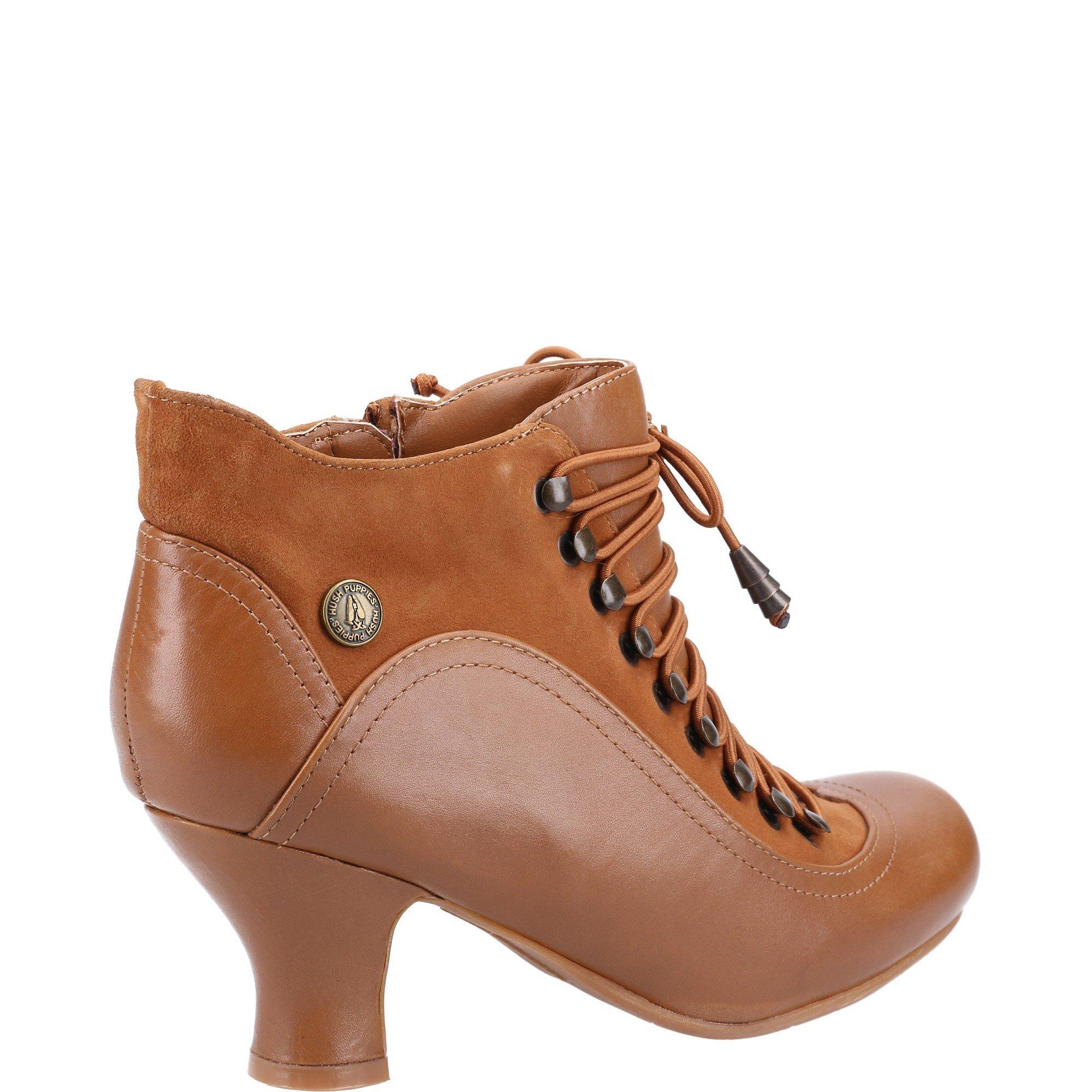 Tan - Hush Puppies - Vivianna Heeled Boot - 3